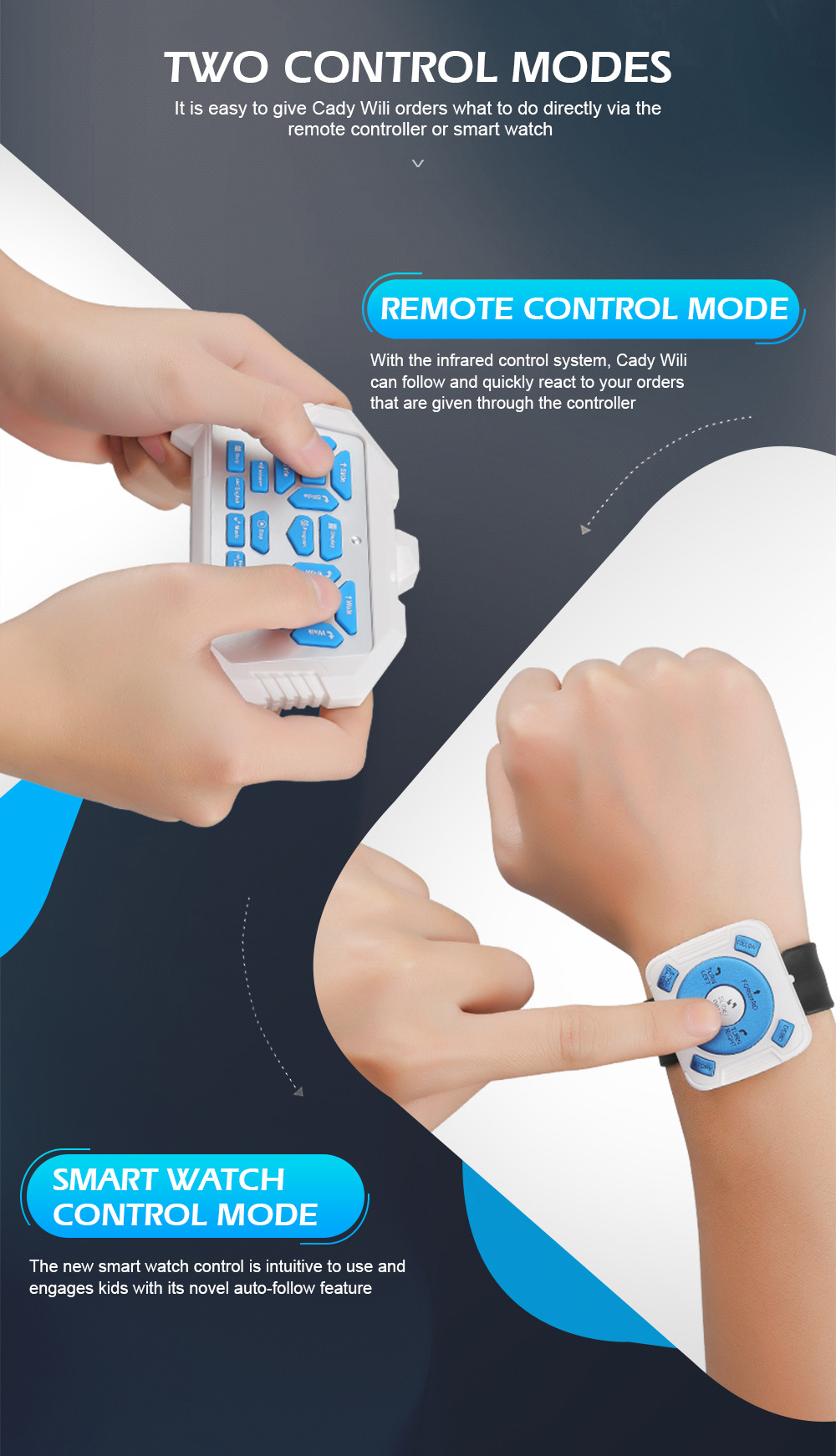 JJRC R5 RC Robot Auto Follow Smartwatch Control Sing Dance Intelligent Programming JJRC R5 RC Robot Auto Follow Smartwatch Control Sing Dance Intelligent Programming