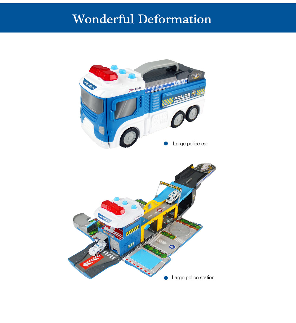 WinTek E5018 Assembled Police Station Alloy Vehicles Construction Set Toy