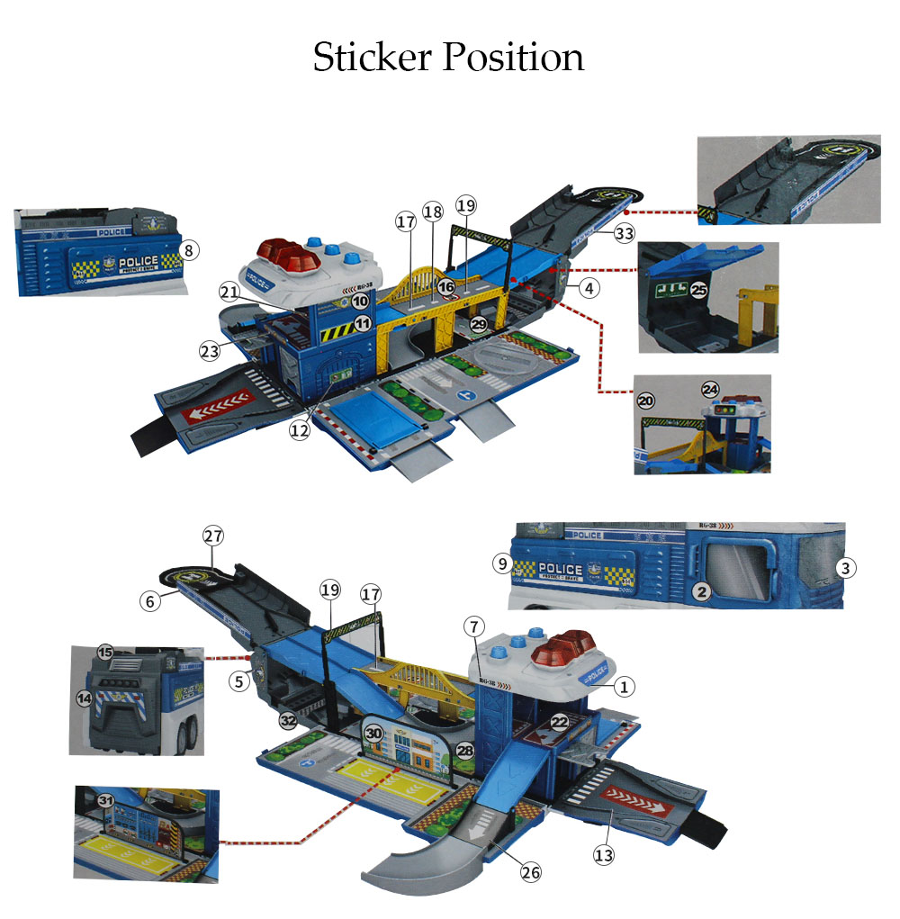 WinTek E5018 Assembled Police Station Alloy Vehicles Construction Set Toy WinTek E5018 Assembled Police Station Alloy Vehicles Construction Set Toy
