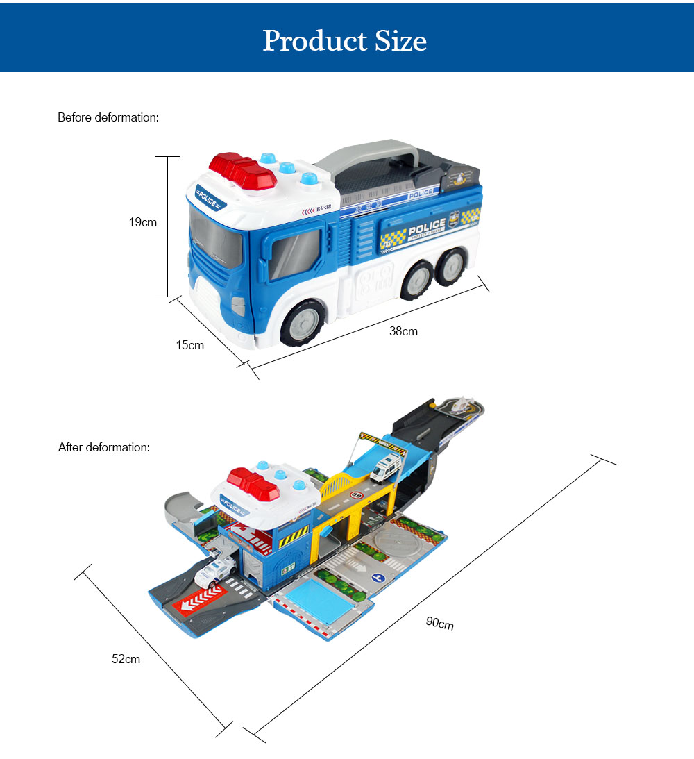 WinTek E5018 Assembled Police Station Alloy Vehicles Construction Set Toy