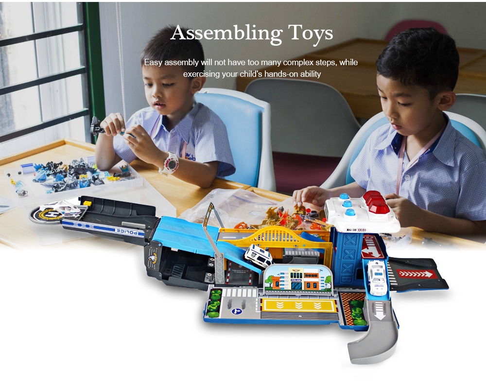 WinTek E5018 Assembled Police Station Alloy Vehicles Construction Set Toy WinTek E5018 Assembled Police Station Alloy Vehicles Construction Set Toy