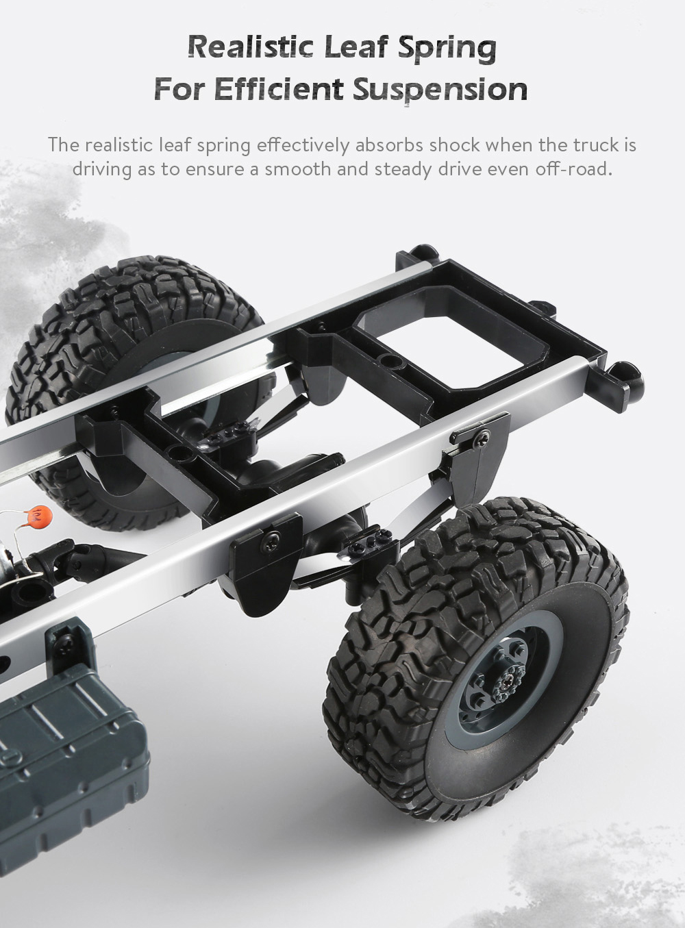 JJRC Q61 RC Off-road Car 500g Loading Concealed Battery Inclined Plane Diff Shock Absorbers