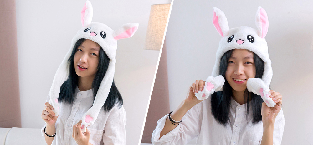 Cute Funny Rabbit Hat with Moving Ears Cute Funny Rabbit Hat with Moving Ears