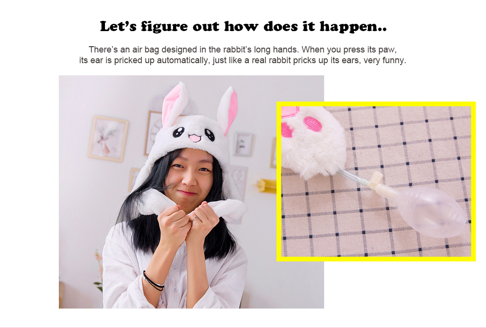 Cute Funny Rabbit Hat with Moving Ears Cute Funny Rabbit Hat with Moving Ears