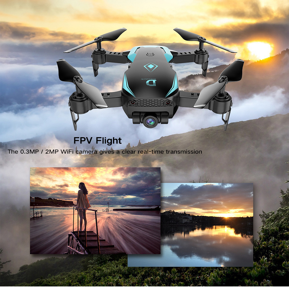 X12 WiFi FPV RC Drone Altitude Hold Wide-angle Lens Waypoints Follow Headless Mode One Key Return / Takeoff / Landing