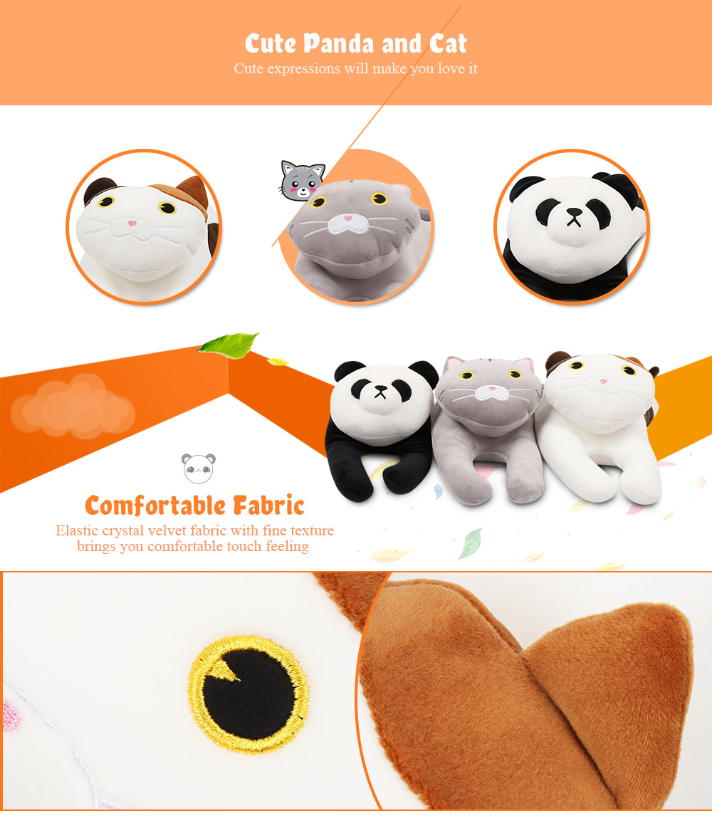 Soft Crystal Cotton Plush Dolls Stuffed Kneeling Cat Pillow Toys Soft Crystal Cotton Plush Dolls Stuffed Kneeling Cat Pillow Toys