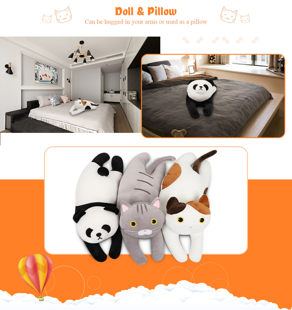 Soft Crystal Cotton Plush Dolls Stuffed Kneeling Cat Pillow Toys Soft Crystal Cotton Plush Dolls Stuffed Kneeling Cat Pillow Toys