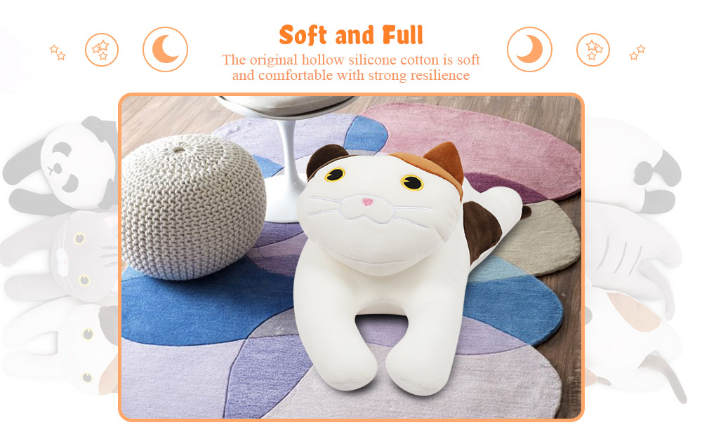 Soft Crystal Cotton Plush Dolls Stuffed Kneeling Cat Pillow Toys