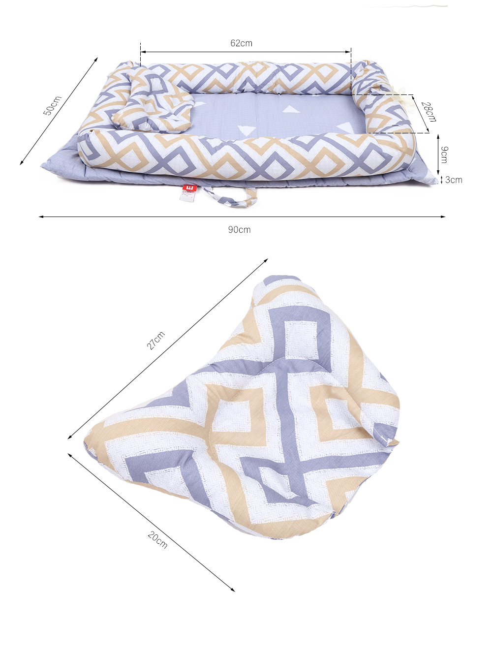 Portable Newborn Baby Crib Foldable Infant Nest Bionic Bed Sleeping Artifact