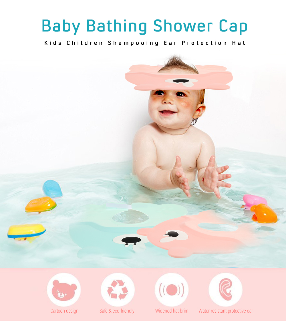 Baby Bathing Shower Cap Shampooing Ear Protection Hat