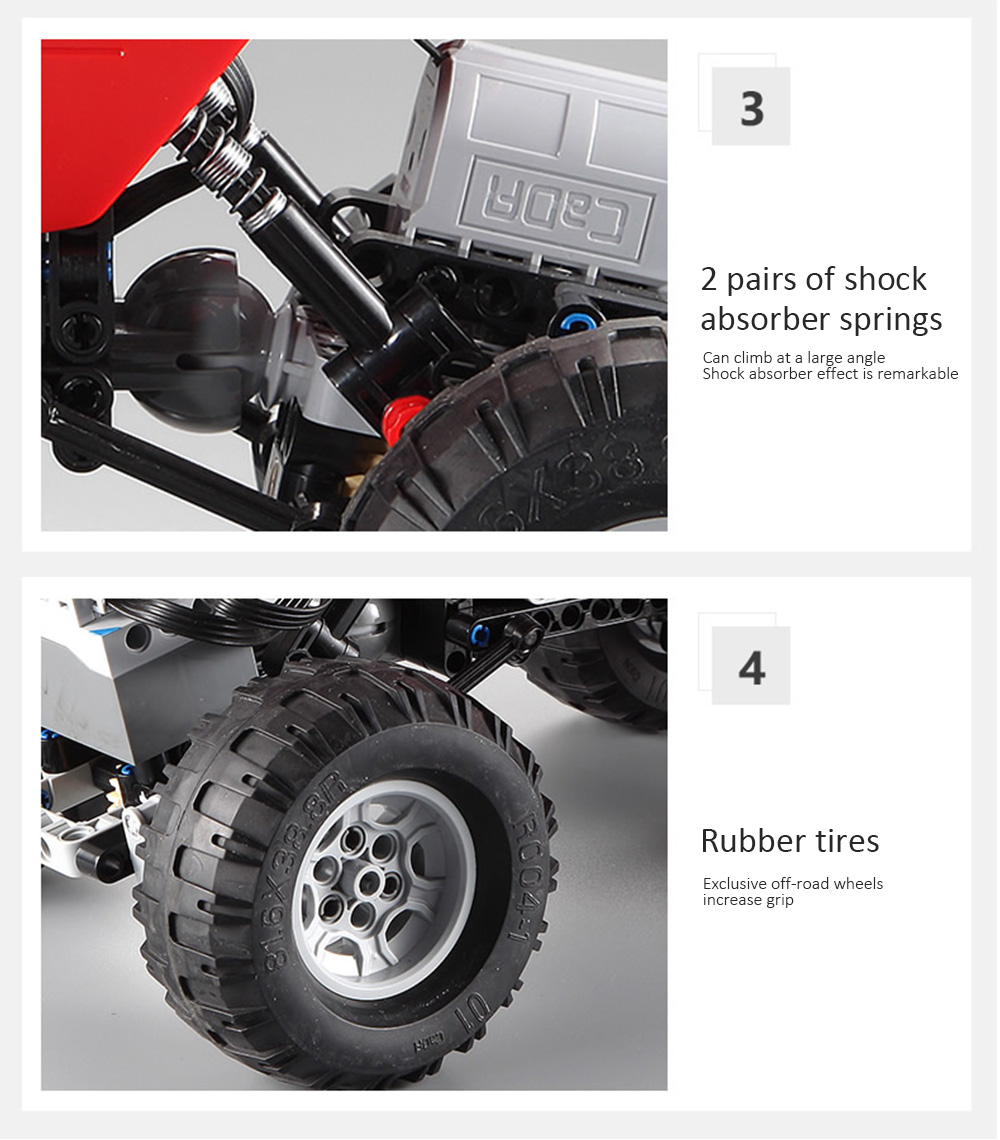CaDA Assembling Building Blocks Off-road Car Toy with Remote Control CaDA Assembling Building Blocks Off-road Car Toy with Remote Control