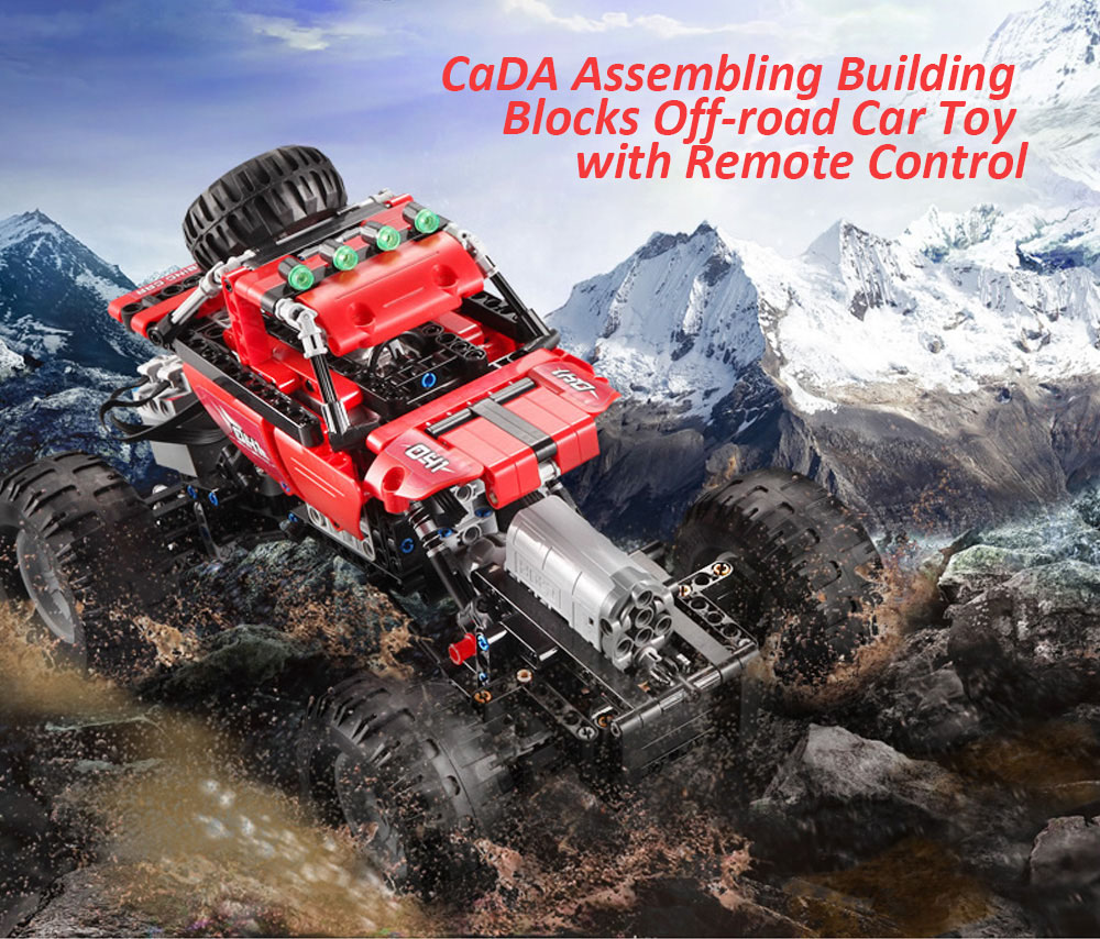 CaDA Assembling Building Blocks Off-road Car Toy with Remote Control