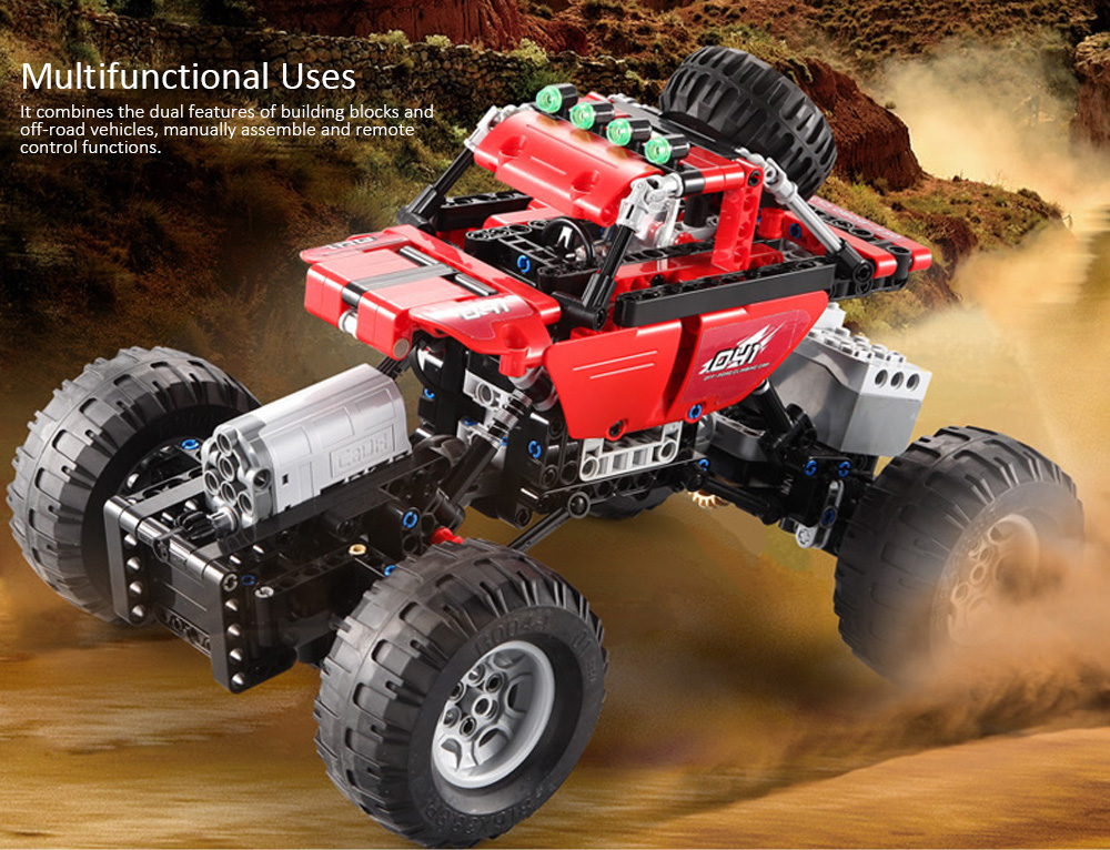 CaDA Assembling Building Blocks Off-road Car Toy with Remote Control