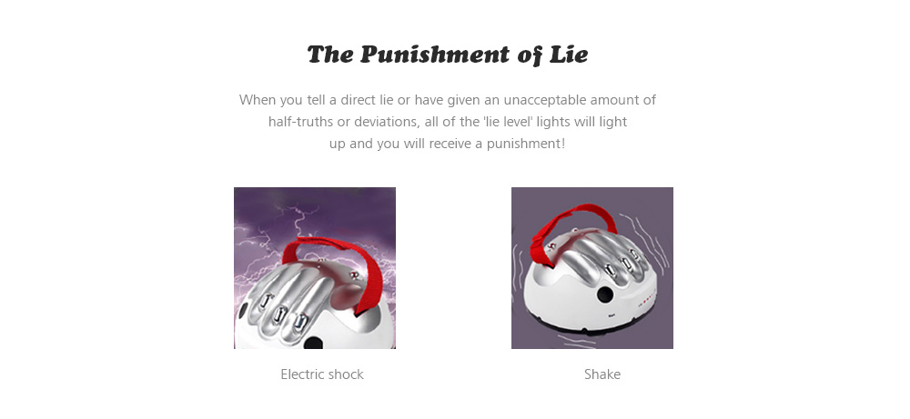 Creative Micro Electric Shock Lie Detector Truth Game Polygraph Toy