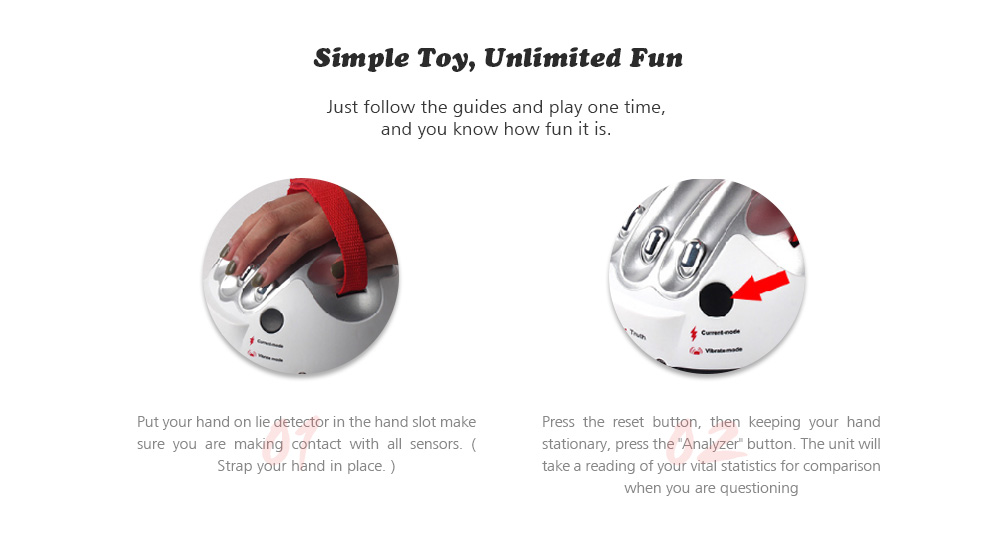Creative Micro Electric Shock Lie Detector Truth Game Polygraph Toy Creative Micro Electric Shock Lie Detector Truth Game Polygraph Toy