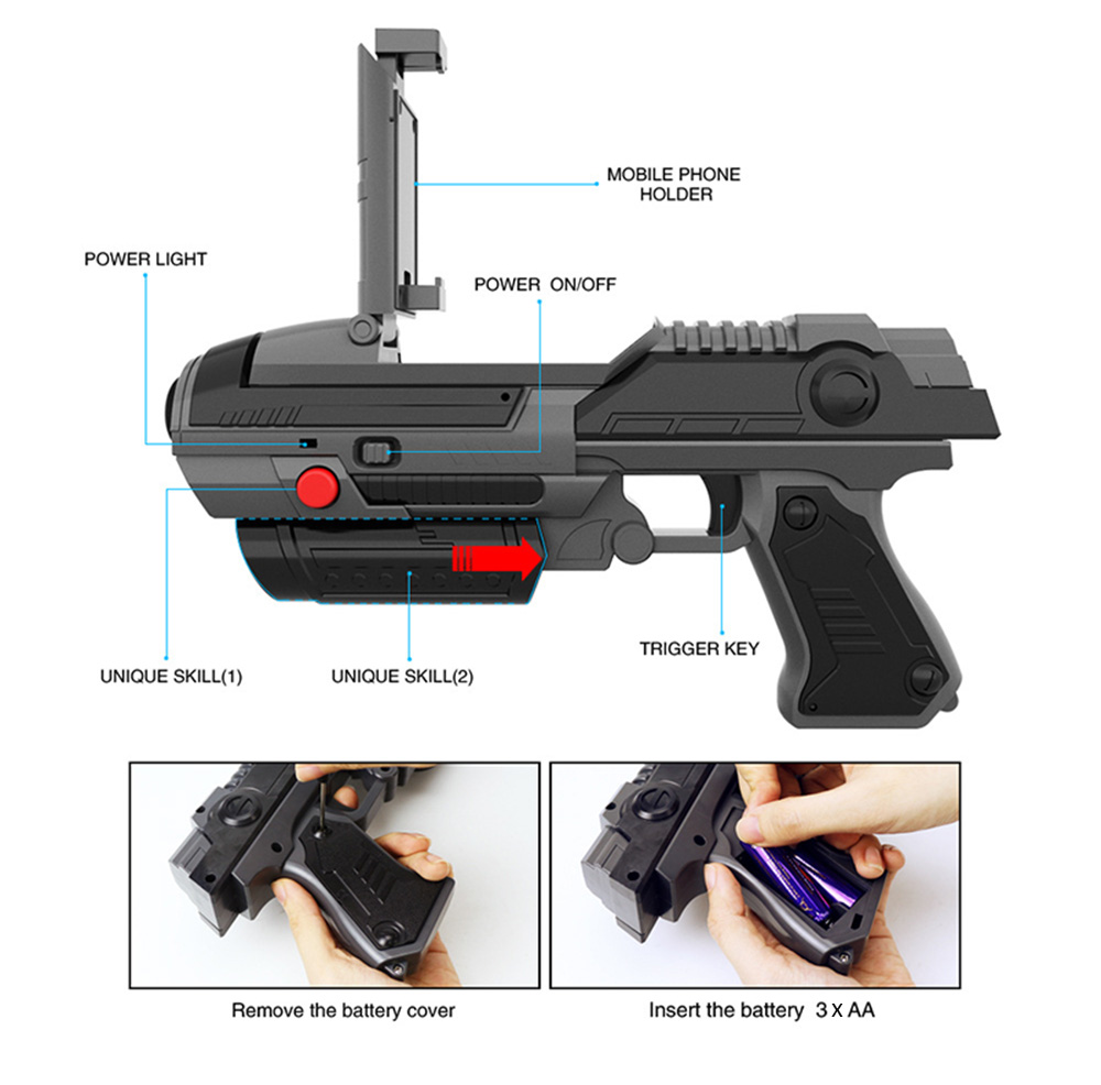 Creative Mobile Phone Smart Bluetooth AR Game Gun Toy