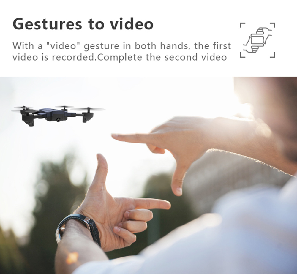 F196 WiFi PFV RC Drone Quadcopter 2MP HD Camera Optical Flow Altitude Hold Gesture Shoot Headless Mode One Key Return