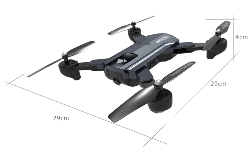 F196 WiFi PFV RC Drone Quadcopter 2MP HD Camera Optical Flow Altitude Hold Gesture Shoot Headless Mode One Key Return