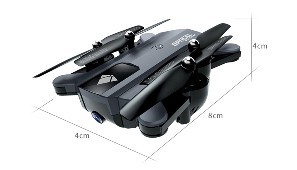 F196 WiFi PFV RC Drone Quadcopter 2MP HD Camera Optical Flow Altitude Hold Gesture Shoot Headless Mode One Key Return