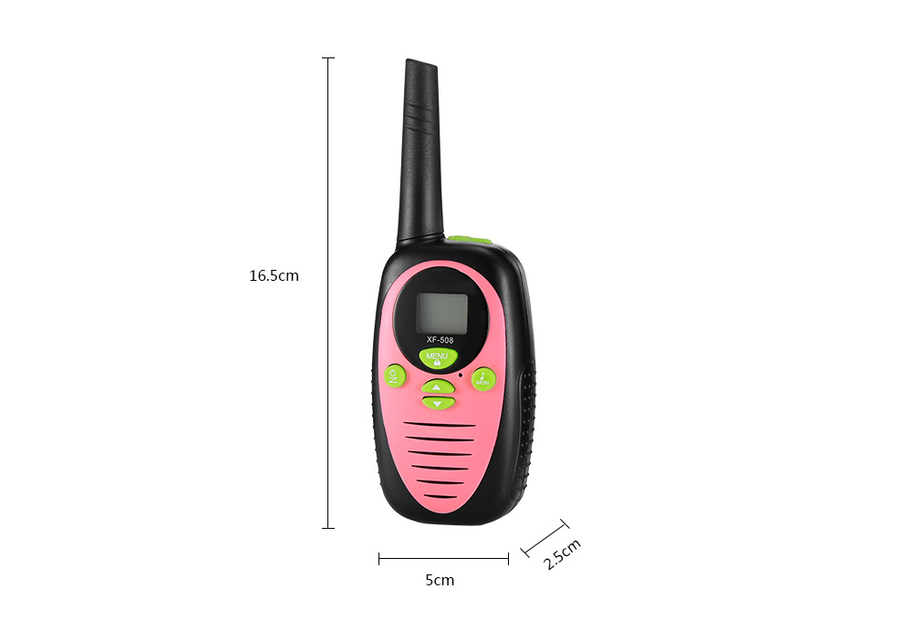 XF - 508 2pcs Children Walkie Talkies 2-way Radio 8 Channels 3KM Range Belt Clip