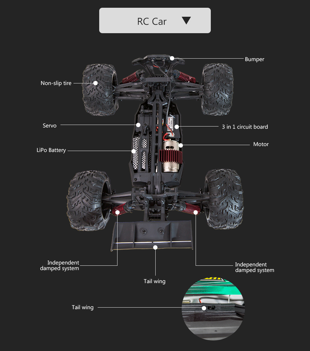 XINLEHONG TOYS 9136 1/16 2.4G 4WD RC Car 36km/h Bigfoot Off-road Truck RTR Toy