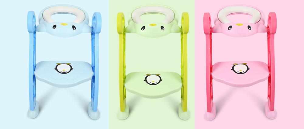 Baby Toddler Potty Training Seat with Non-slip Toilet Ladder Adjustable PP Baby Toddler Potty Training Seat with Non-slip Toilet Ladder Adjustable PP