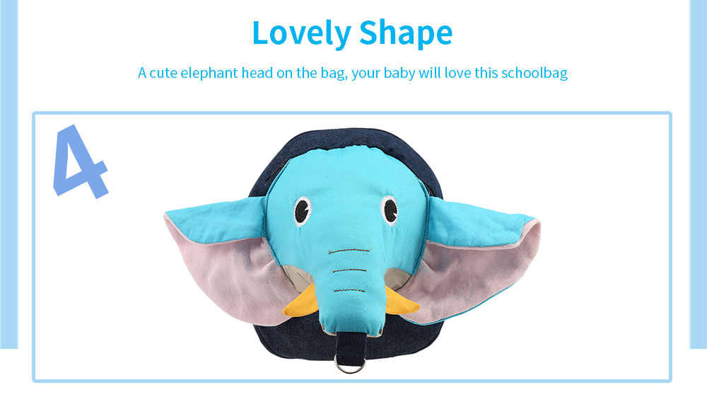 Stuffed Elephant Backpack Plush Anti-lost Traction Bag Doll for Children