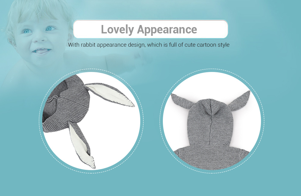 Baby Wearable Cute Rabbit Shape Knitted Swaddle Blanket Infant Sleeping Bag