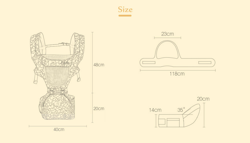Gabesy Multifunctional Newborn Baby Carrier Infant Sling Backpack Gabesy Multifunctional Newborn Baby Carrier Infant Sling Backpack