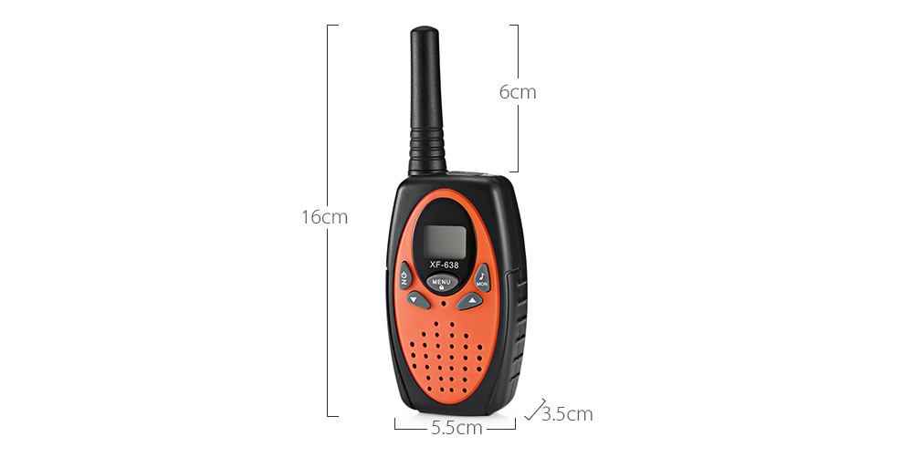 2pcs XF - 638 22 Channel Travel Handheld Walkie Talkie Kids Portable 2 Way Transceiver