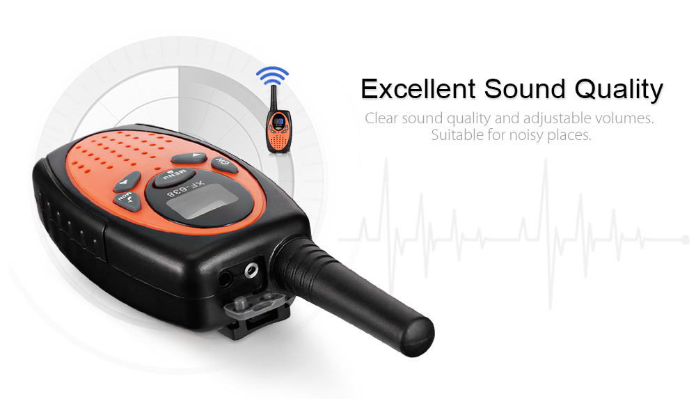 2pcs XF - 638 8 Channel Travel Handheld Walkie Talkie Kids Portable 2 Way Transceiver 2pcs XF - 638 8 Channel Travel Handheld Walkie Talkie Kids Portable 2 Way Transceiver
