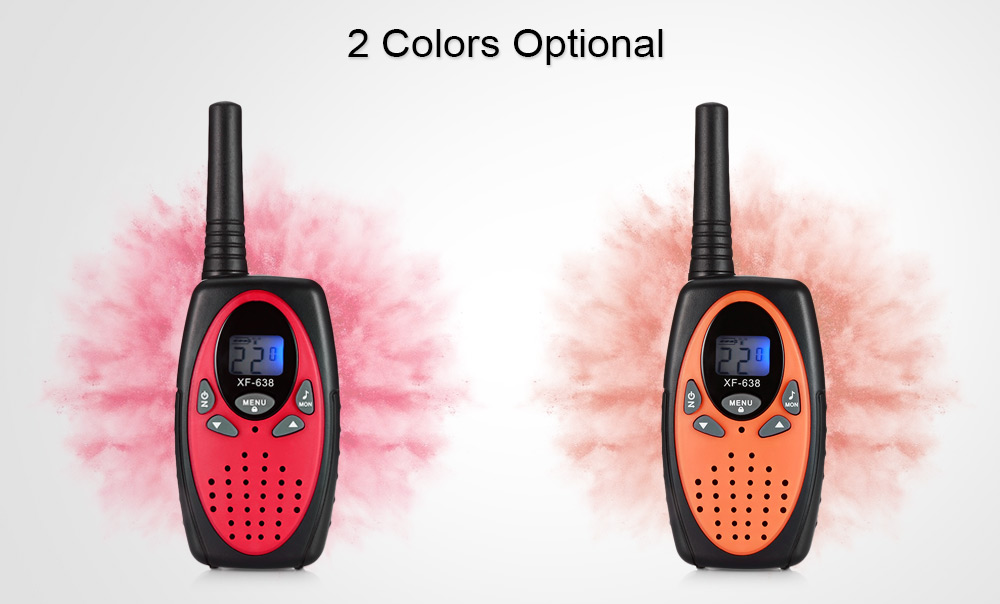 2pcs XF - 638 8 Channel Travel Handheld Walkie Talkie Kids Portable 2 Way Transceiver