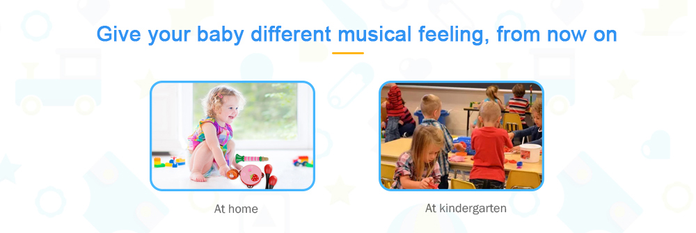 Percussion Musical Instrument Toy Kit Drum Bell Horn Hammer Tambourine Castanets Wooden Stick for Kids Baby Early Education 11PCS Percussion Musical Instrument Toy Kit Drum Bell Horn Hammer Tambourine Castanets Wooden Stick for Kids Baby Early Education 11PCS
