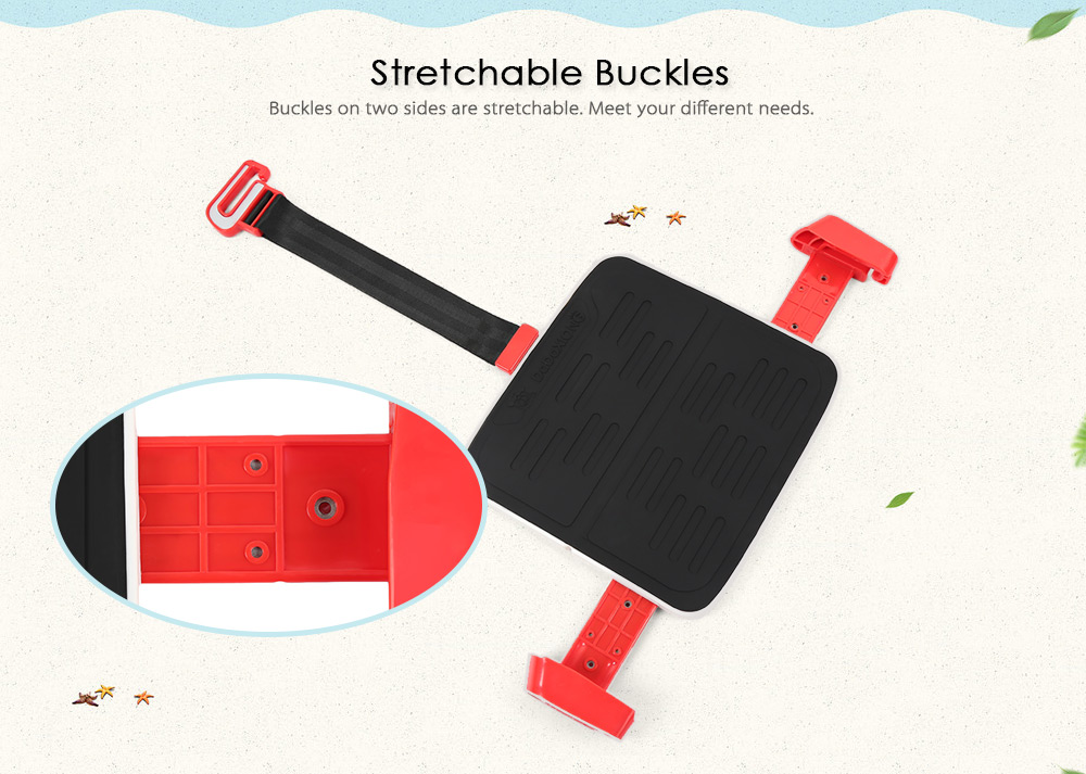 Portable Foldable Children Kids Safety Booster Car Seat Adjustable Strap