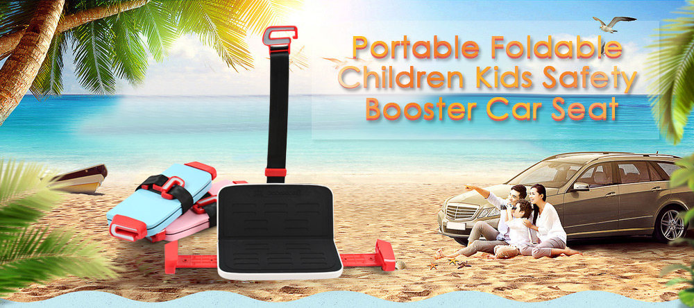 Portable Foldable Children Kids Safety Booster Car Seat Adjustable Strap Portable Foldable Children Kids Safety Booster Car Seat Adjustable Strap