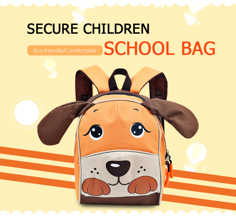 Portable Lovely Secure Children School Bag with Dog Pattern