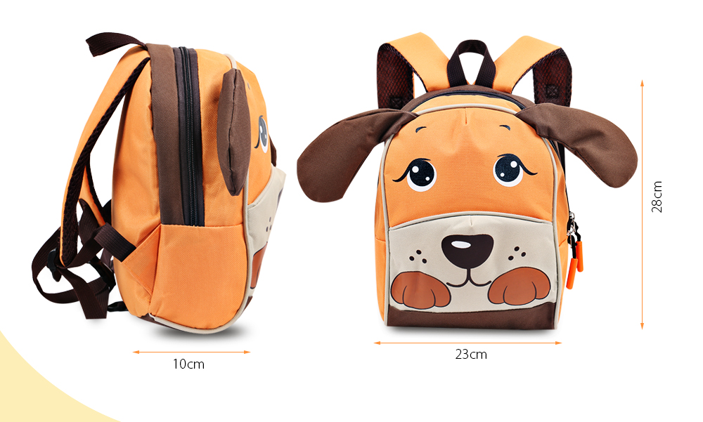 Portable Lovely Secure Children School Bag with Dog Pattern