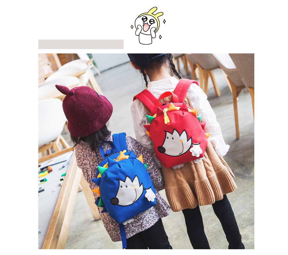 Children Anti-lost Cartoon Hedgehog Backpack
