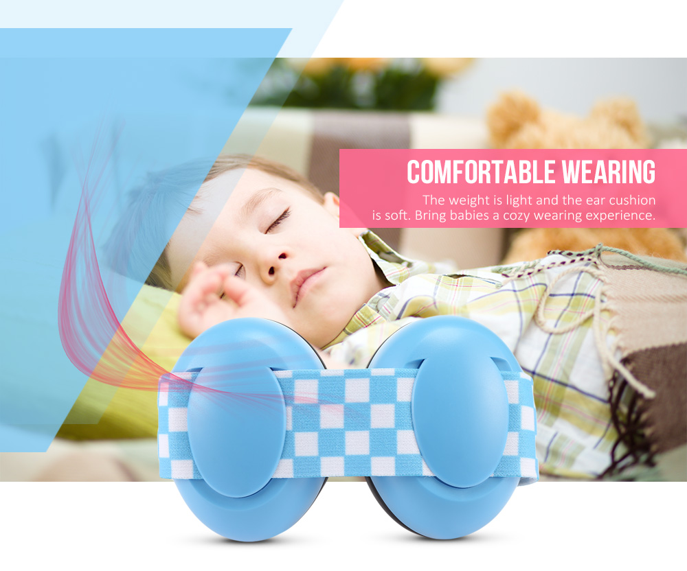 Pair of Infant Baby Anti-noise Earmuffs Elastic Strap Ear Protection
