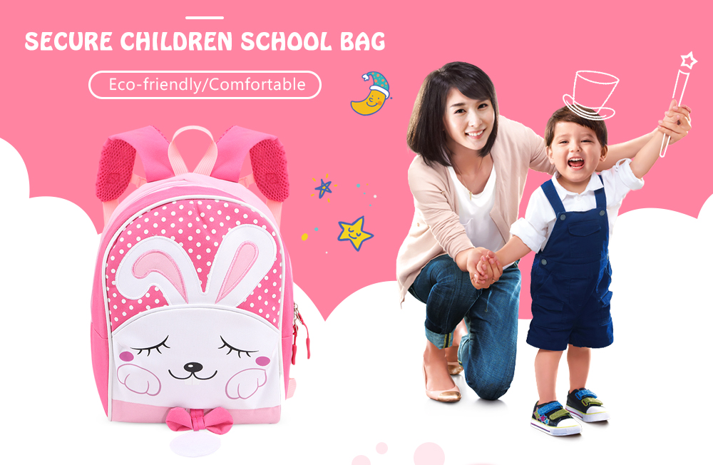 Portable Lovely Secure Children School Bag with Rabbit Pattern Portable Lovely Secure Children School Bag with Rabbit Pattern