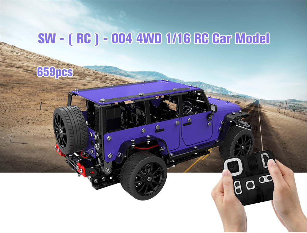 SW - ( RC ) - 004 4WD 1/16 RC Car Stainless Steel Model for Fun