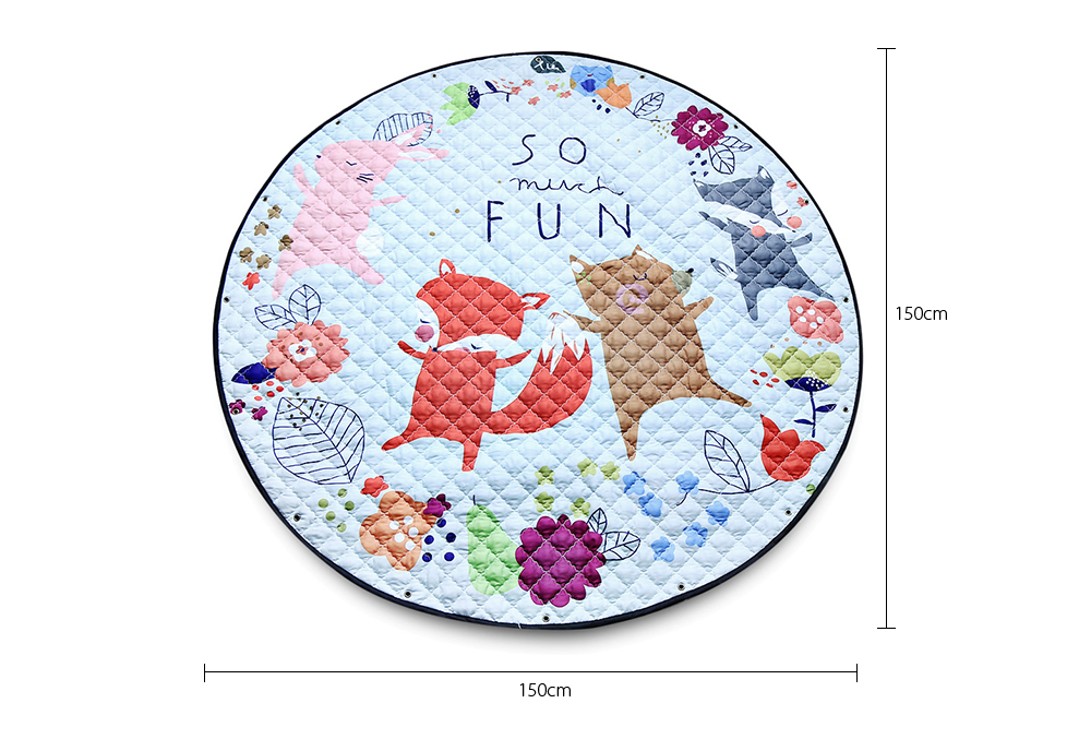 Round Cartoon Baby Crawling Carpet Kids Playing Mat Children Paradise