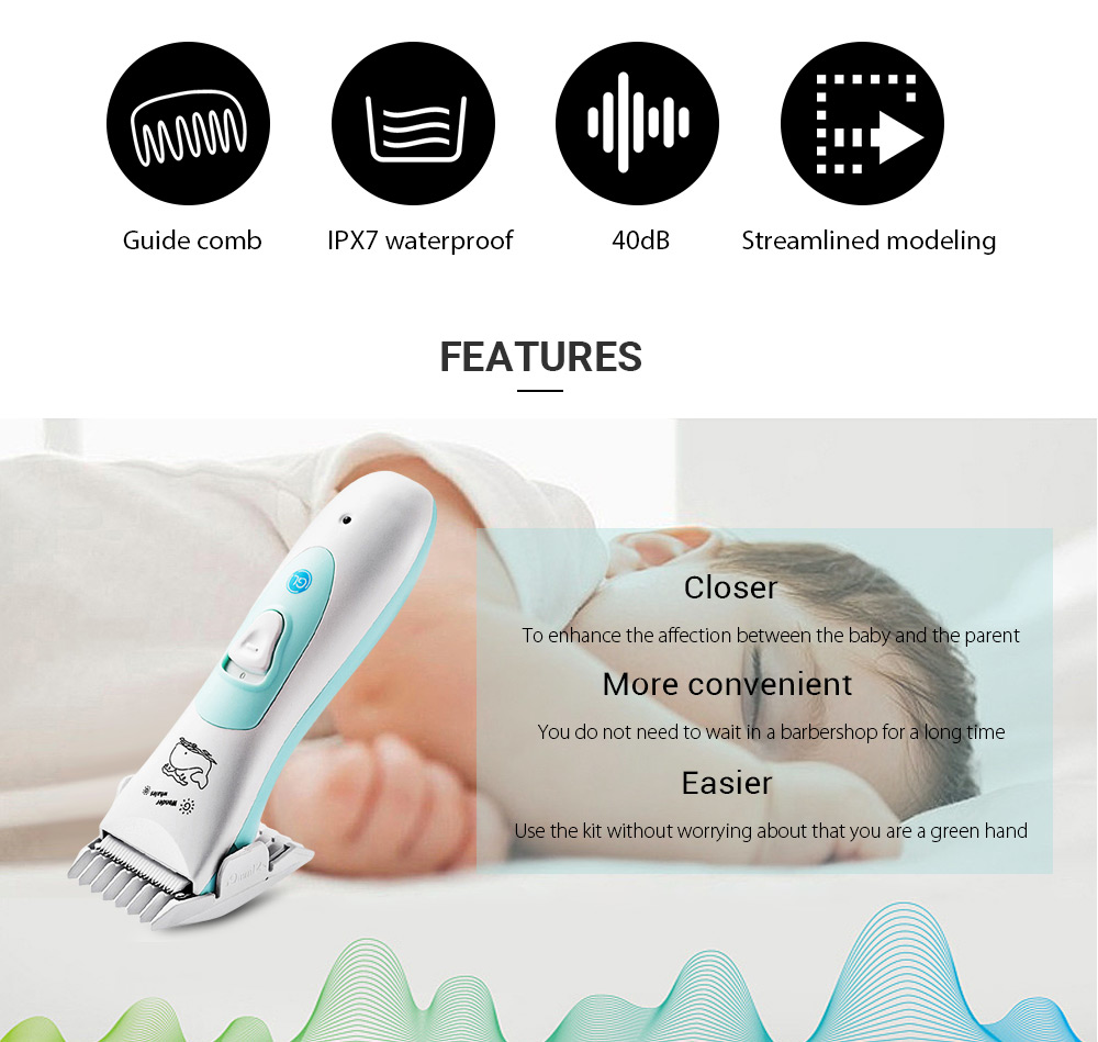 GL L - 6S Kid Mini Baby Children Hair Clipper Trimmer Electric Hairdressing Tool