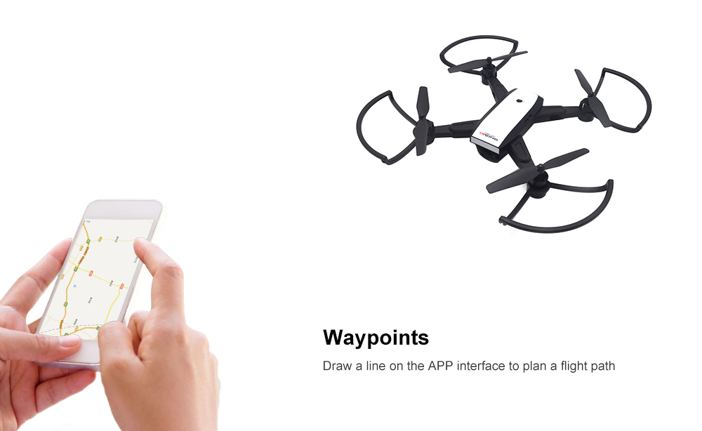 LH - X28WF WiFi FPV RC Drone GPS Altitude Hold Waypoint Point of Interest Follow One Key Return Quadcopter