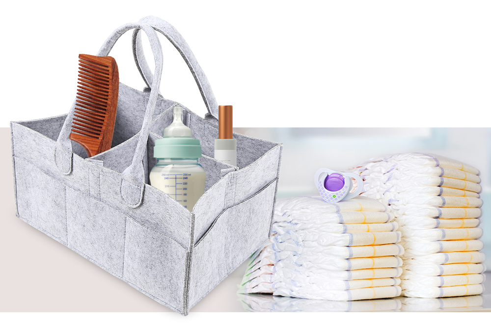 Felt Tote Handbag Baby Diaper Storage Organizer