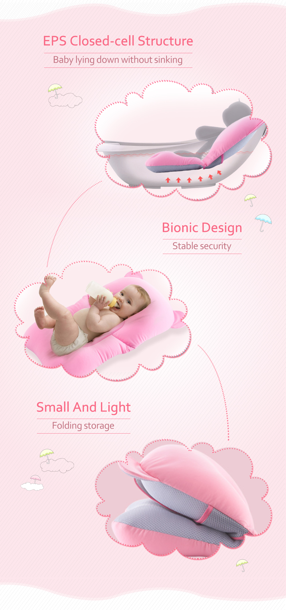 Anti-slip Ridge Protection Pad Baby Shower Bath Mat Anti-slip Ridge Protection Pad Baby Shower Bath Mat