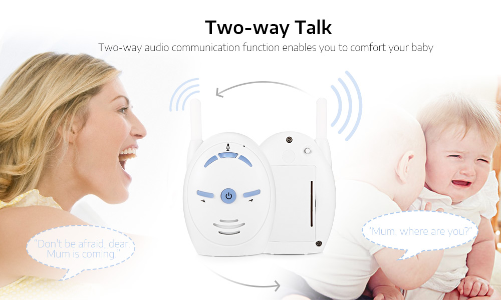 T710 2.4GHz Wireless Rechargeable Sound Digital Audio Baby Monitor