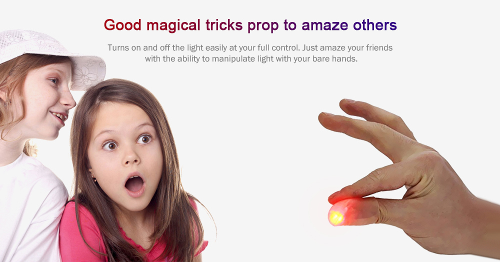 Light Up Thumb Fingers Trick Magic Props Prosthetic Toys 5pcs