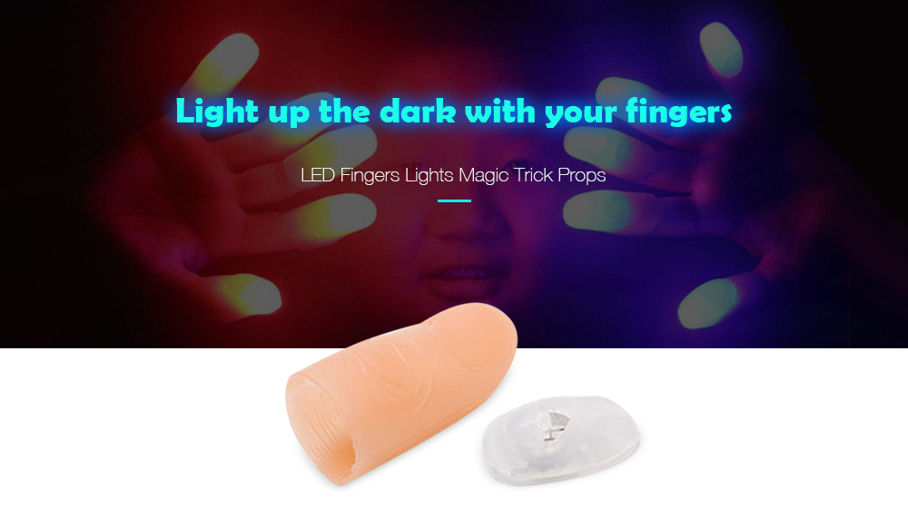 Light Up Thumb Fingers Trick Magic Props Prosthetic Toys 5pcs
