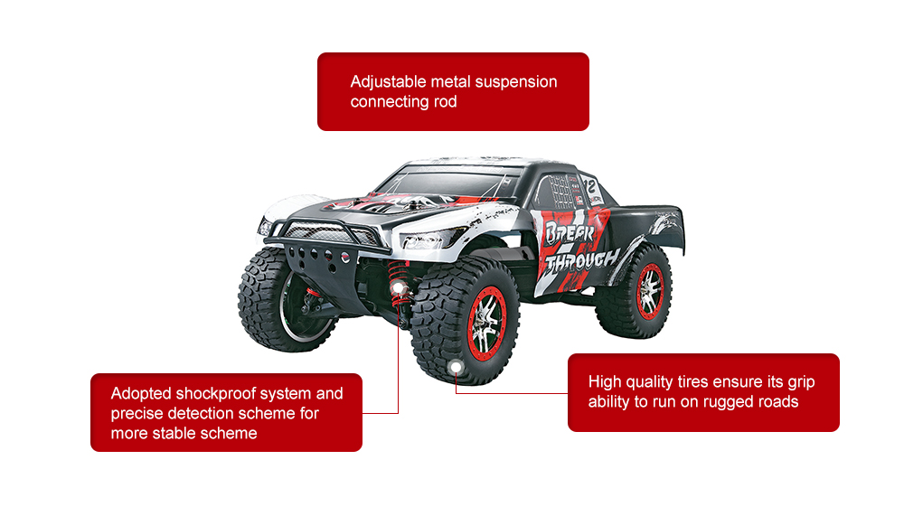 HG - 101 1/10 2.4G High Speed RC Car with Transmitter